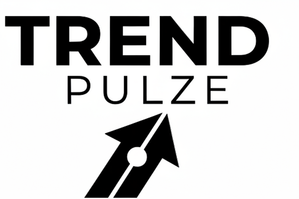 create a logo for trend pulse simple but in black and white and its should be just words not a picture
